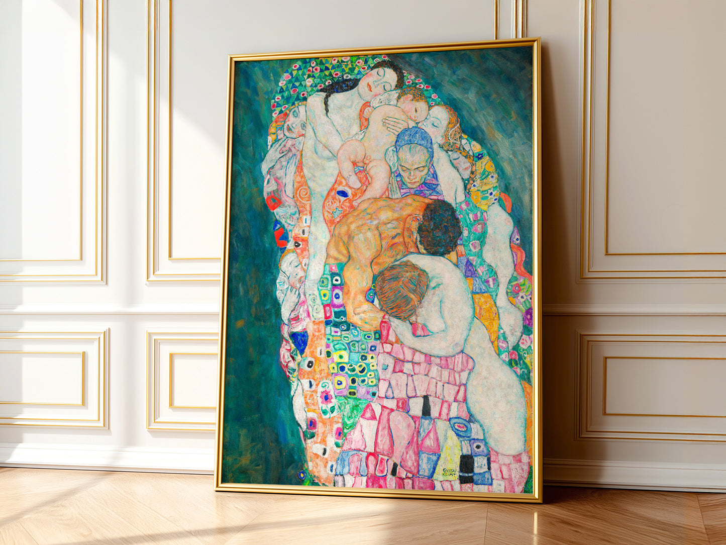 Gustav Klimt Print, Death and Life Painting, Fine Art Print