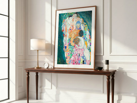 Gustav Klimt Print, Death and Life Painting, Fine Art Print
