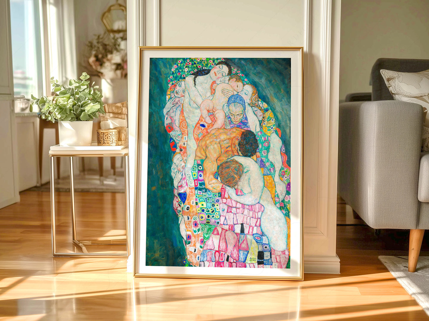 Gustav Klimt Print, Death and Life Painting, Fine Art Print