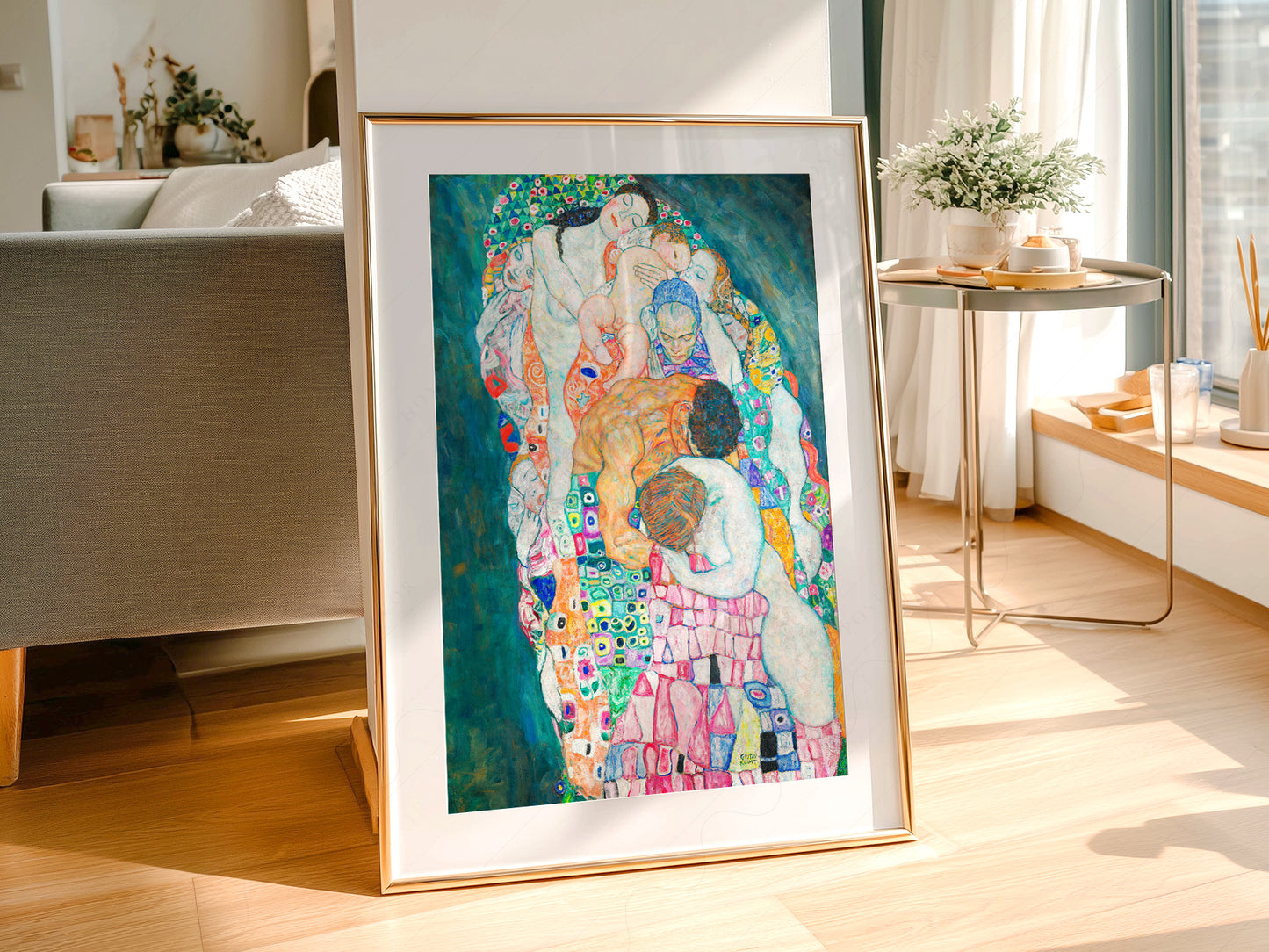 Gustav Klimt Print, Death and Life Painting, Fine Art Print