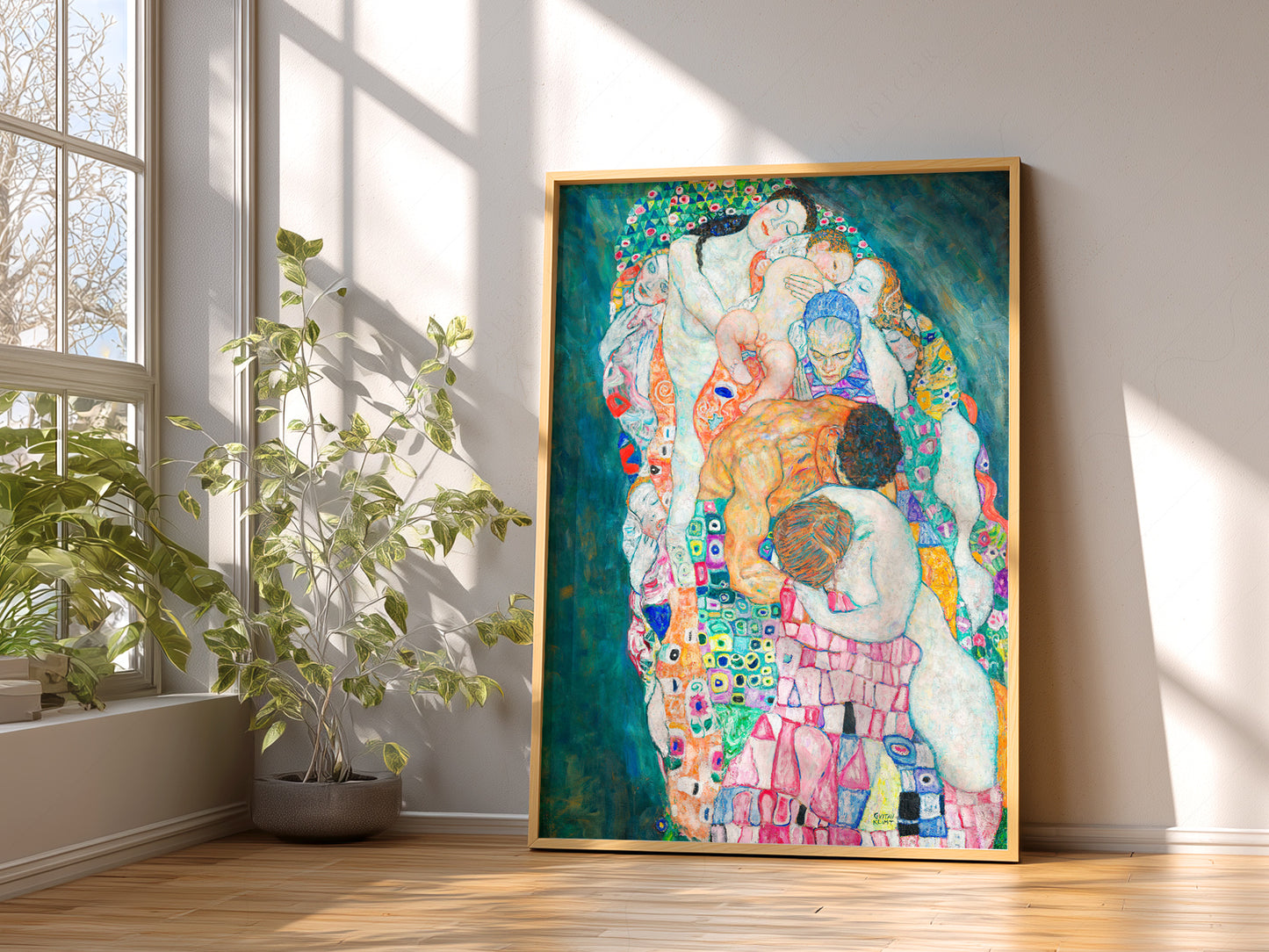 Gustav Klimt Print, Death and Life Painting, Fine Art Print