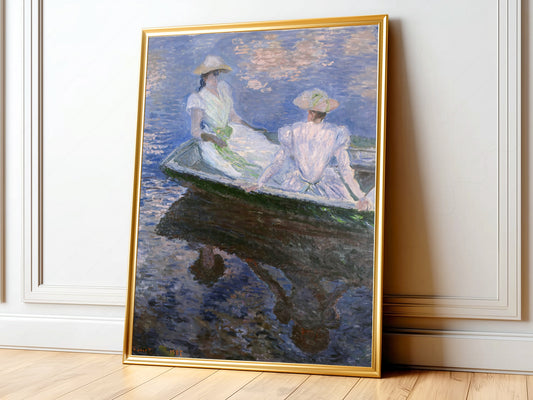 Claude Monet Print, On the boat