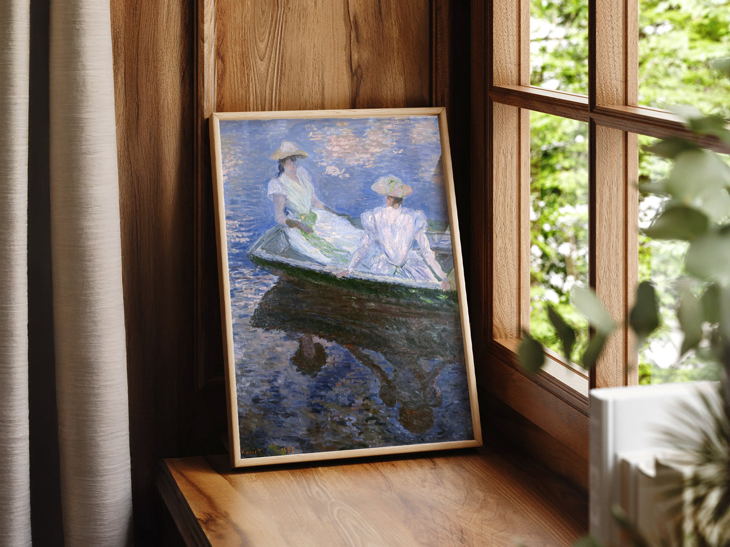 Claude Monet Print, On the boat
