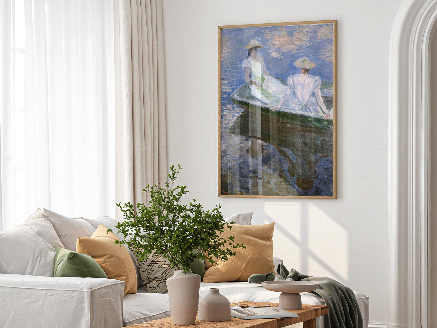 Claude Monet Print, On the boat