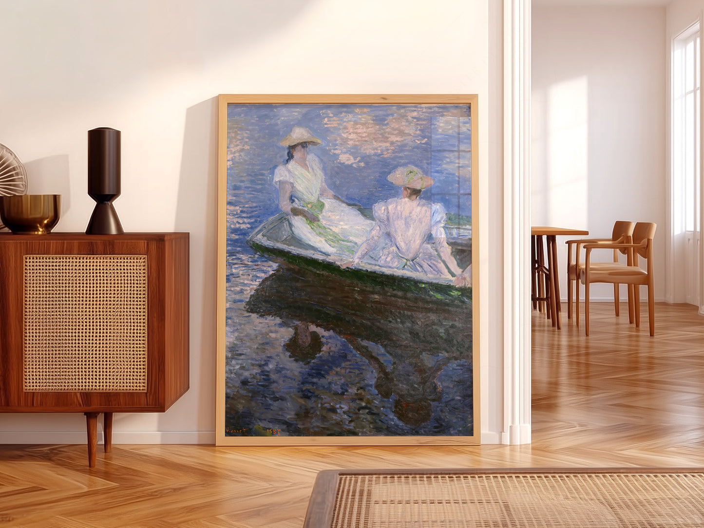 Claude Monet Print, On the boat