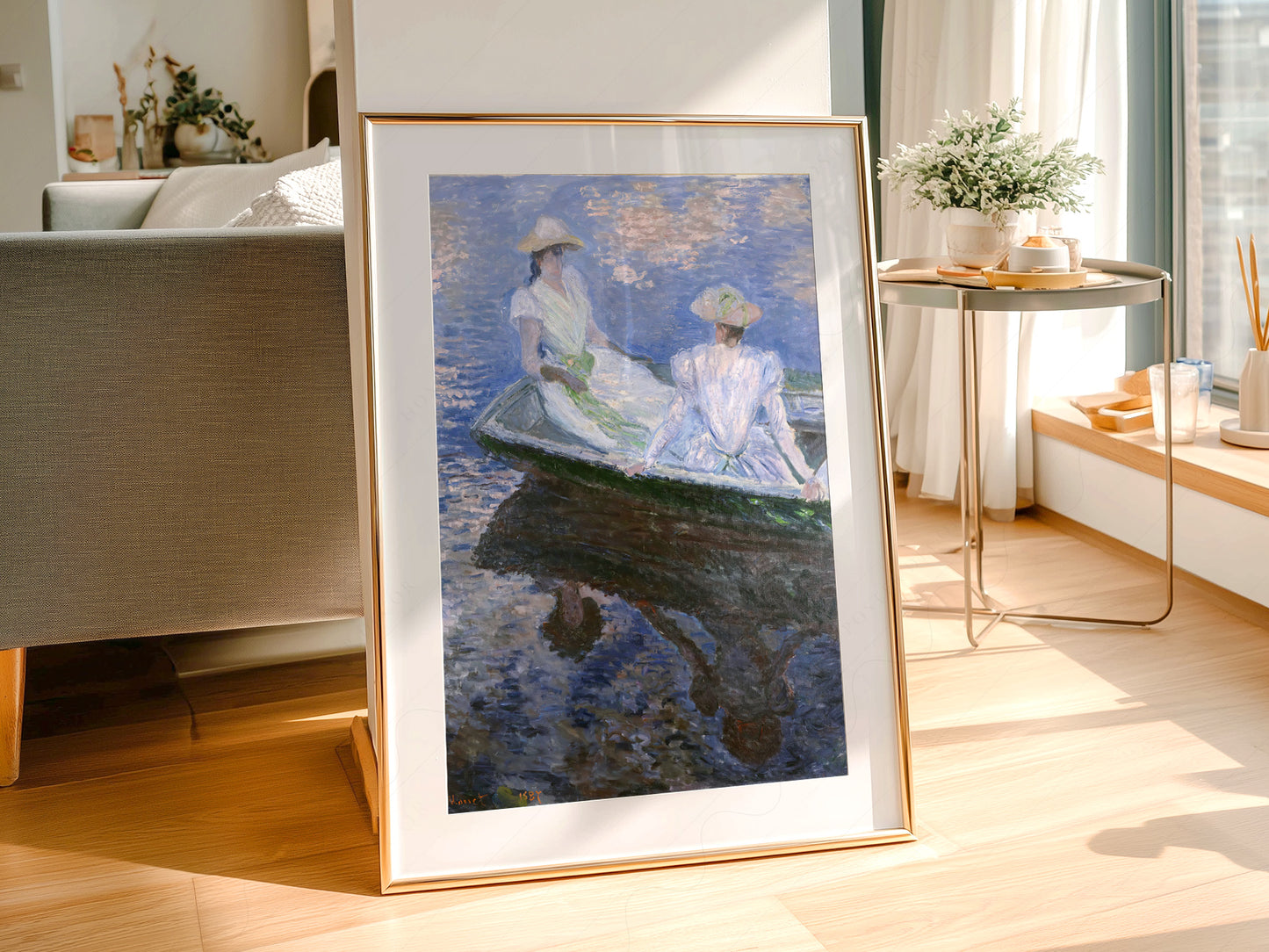 Claude Monet Print, On the boat