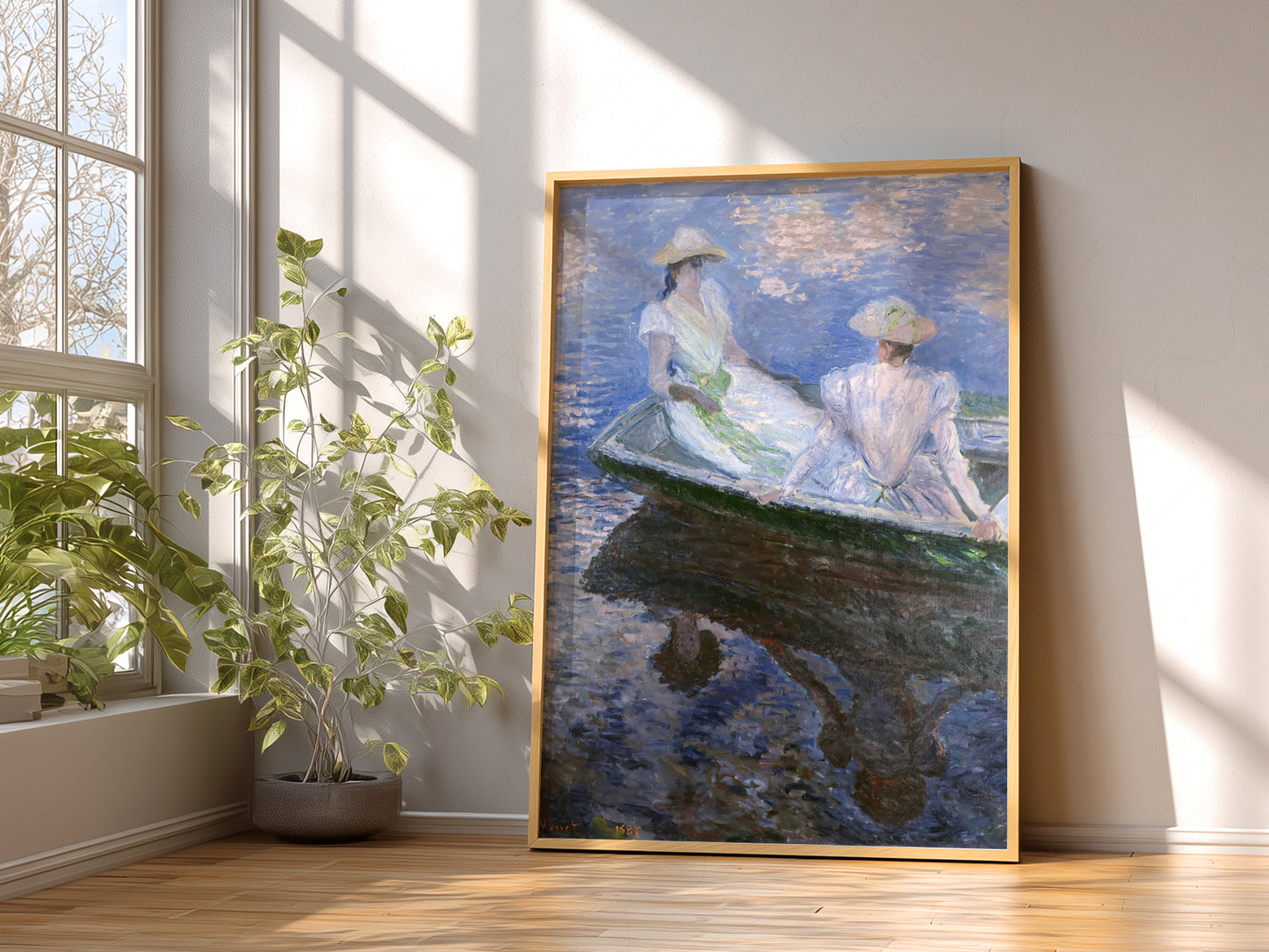 Claude Monet Print, On the boat