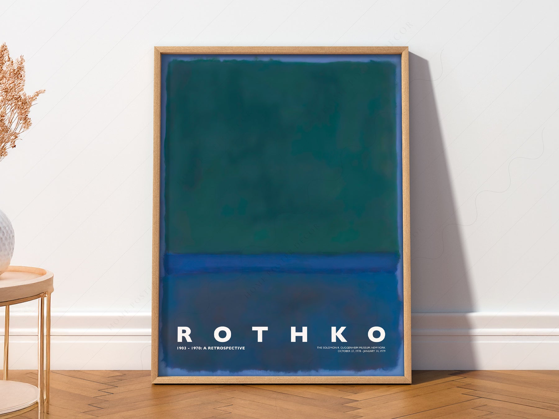 Close-up of Mark Rothko Untitled Green Blue archival print on Premium Matte Paper