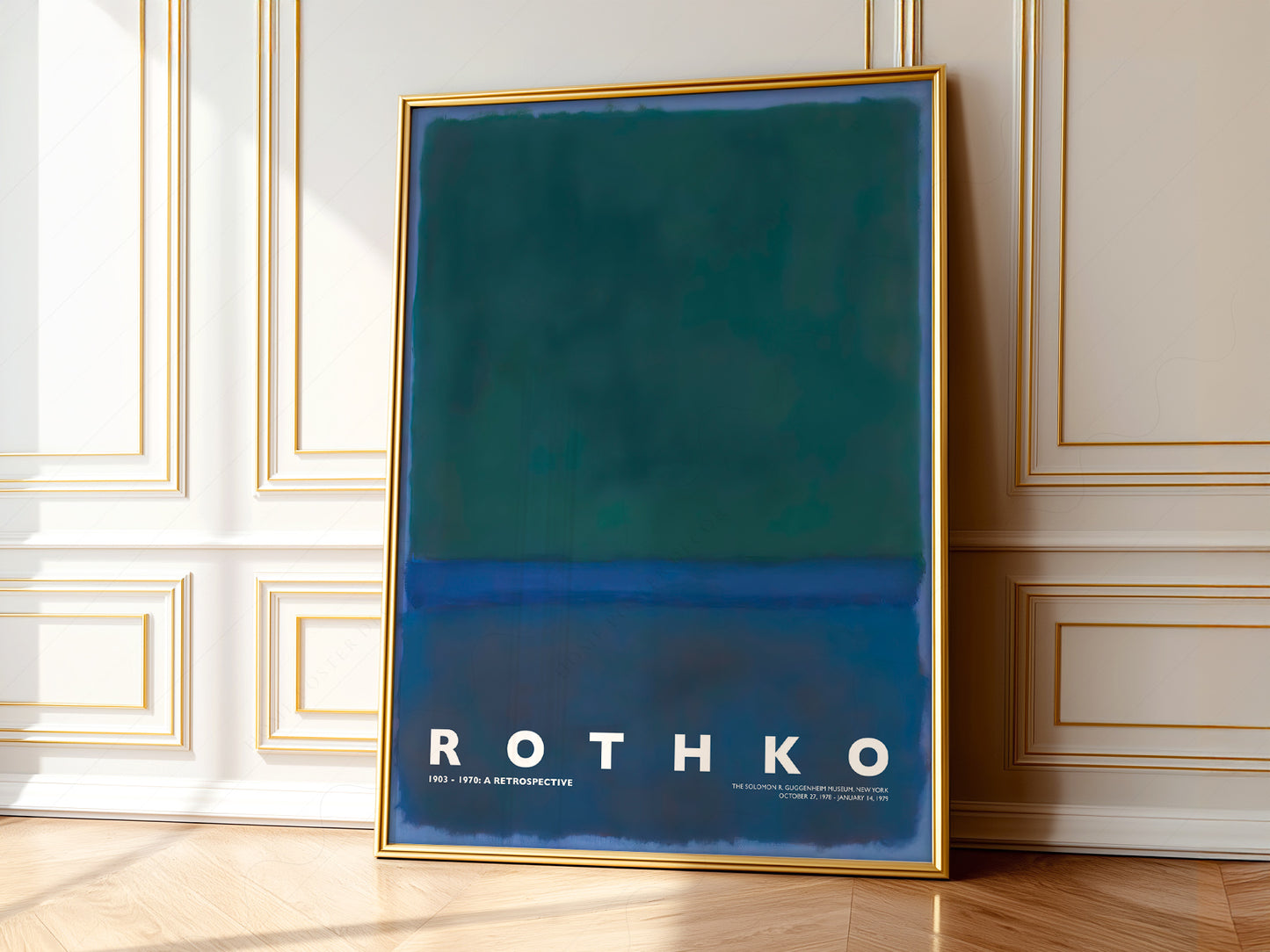 Mark Rothko Untitled Green Blue in a light-filled Japandi-inspired living space