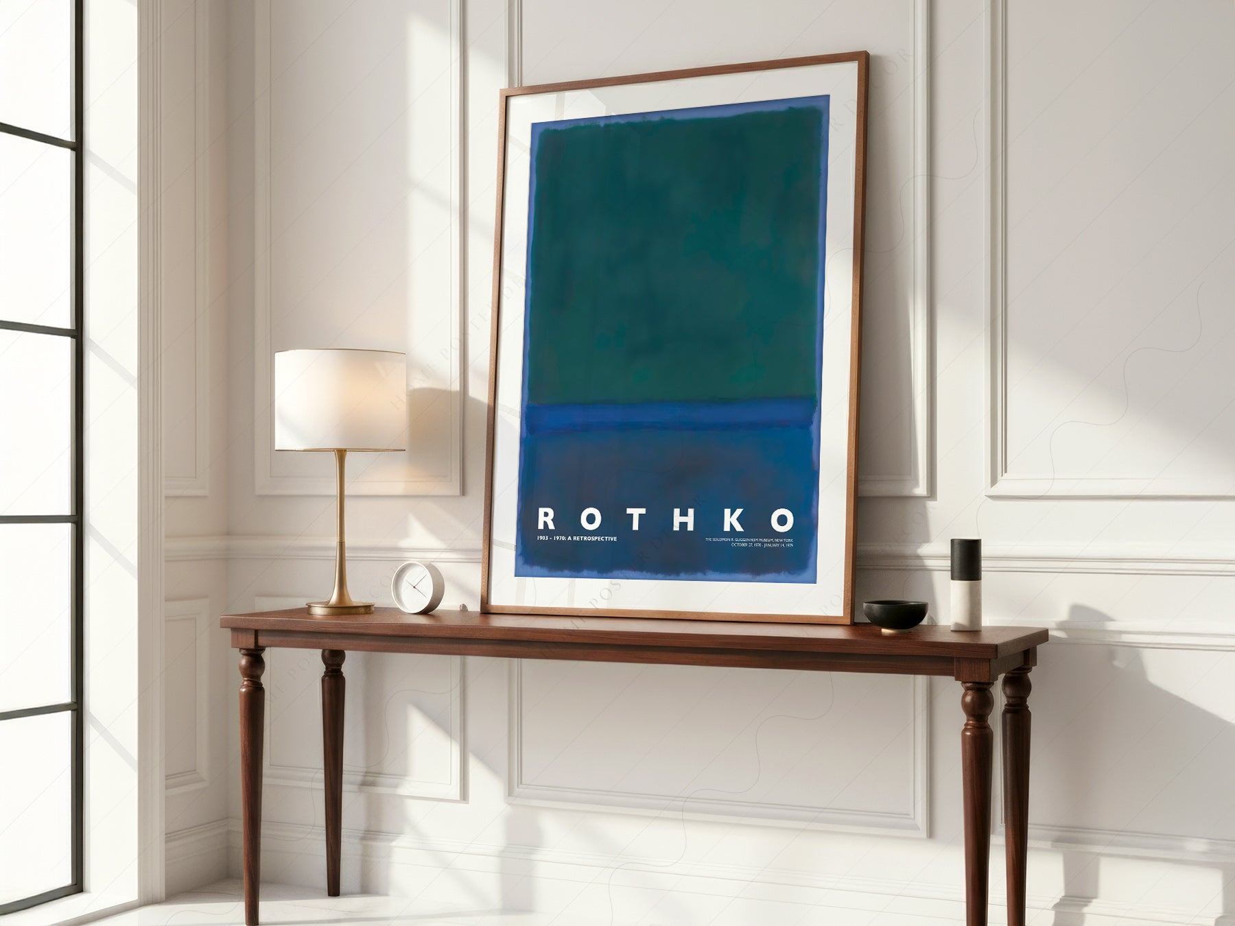 Mark Rothko Untitled Green Blue print on 100% Cotton Matte Paper – texture detail