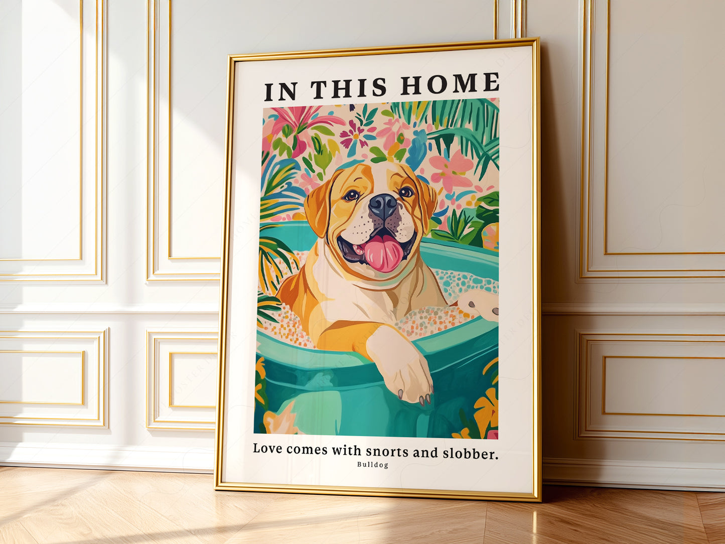 Bulldog Wall print on 100% Cotton Matte Paper – texture detail