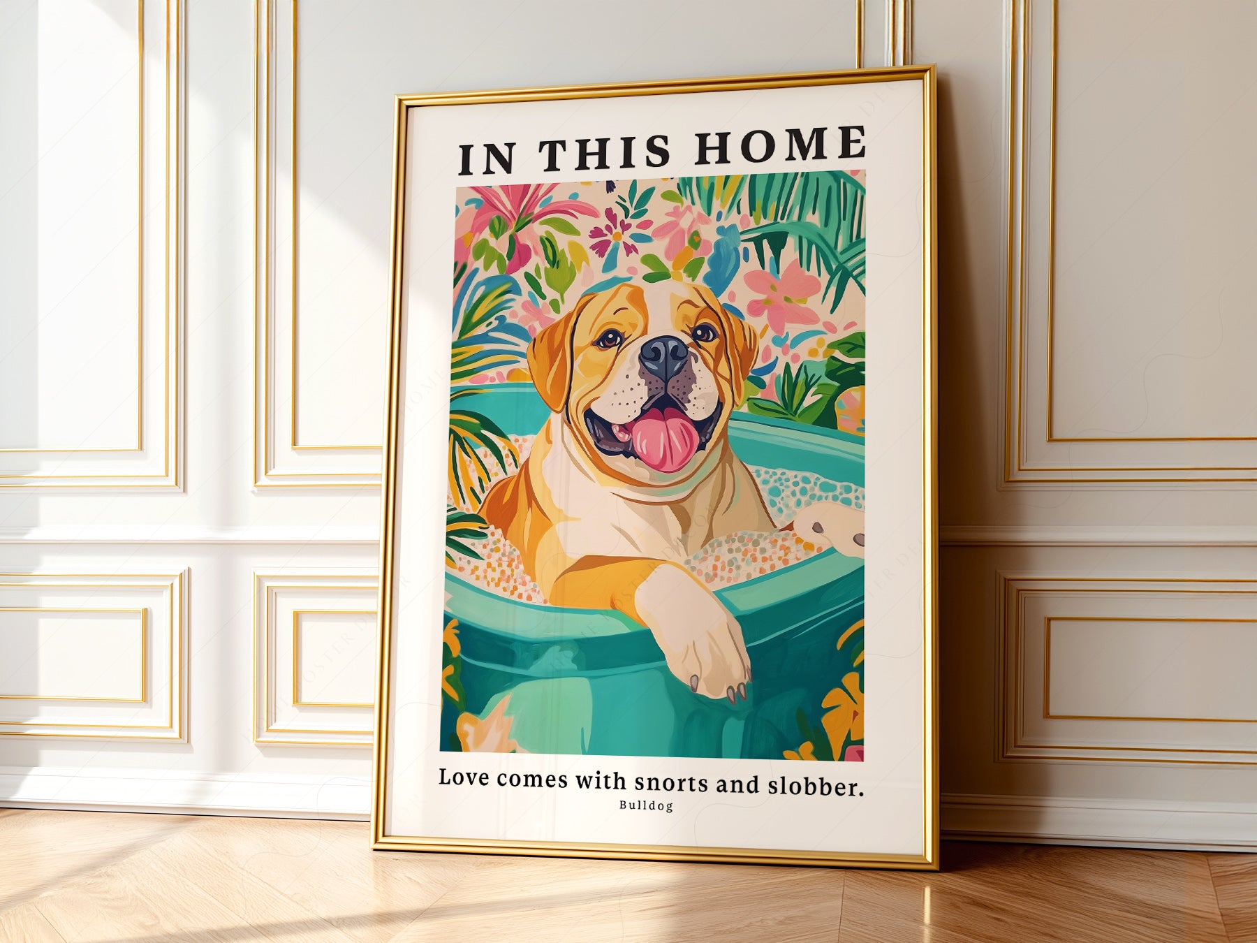 Bulldog Wall print on 100% Cotton Matte Paper – texture detail