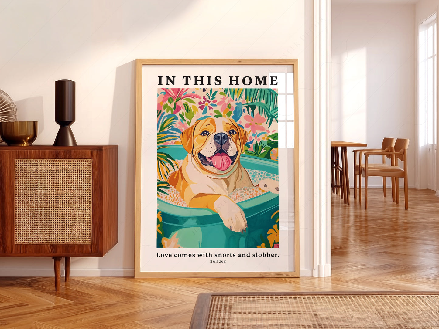 Bulldog Wall as a statement piece in an eclectic gallery wall