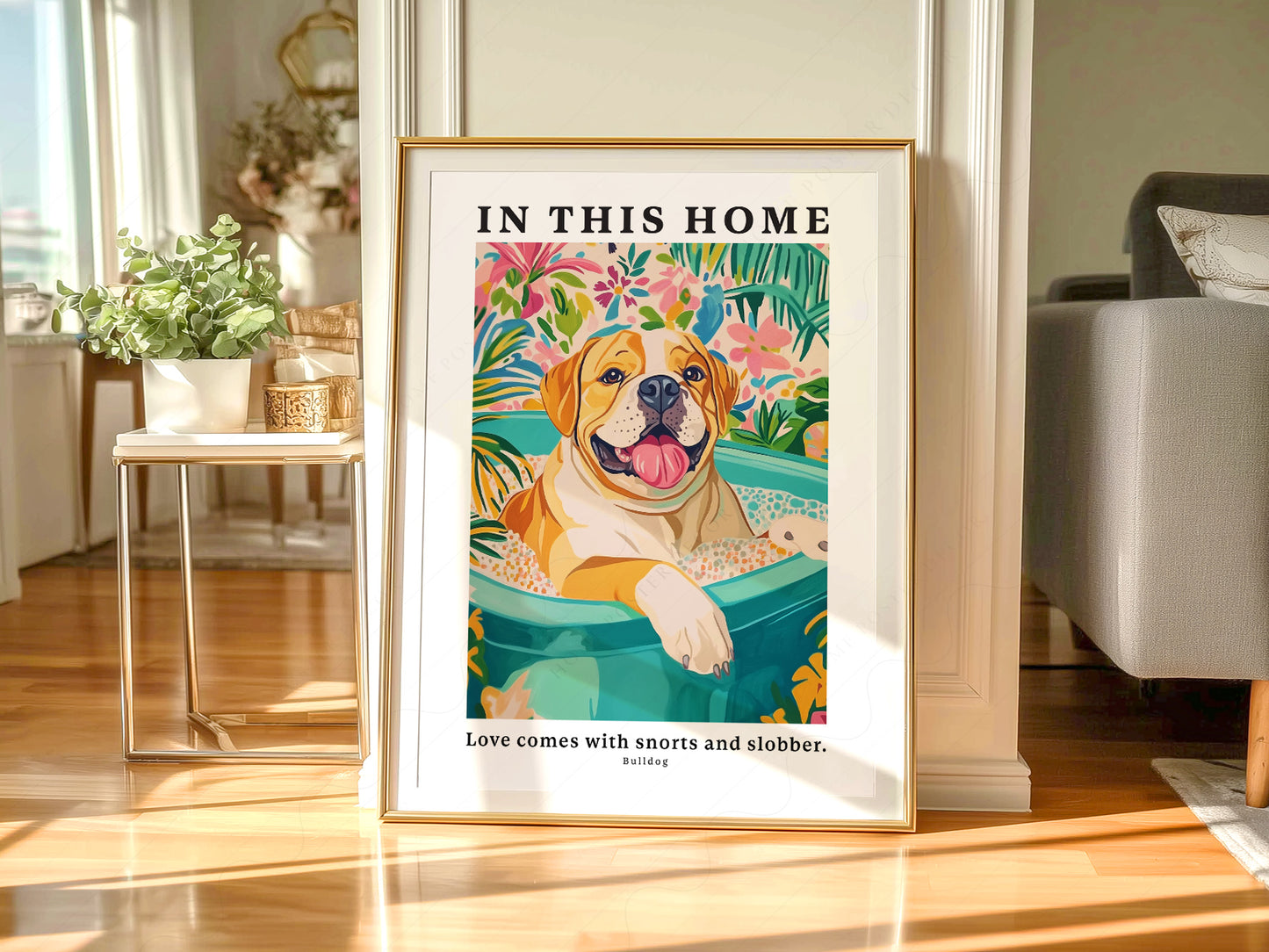 Bulldog Wall styled in a Scandinavian bedroom