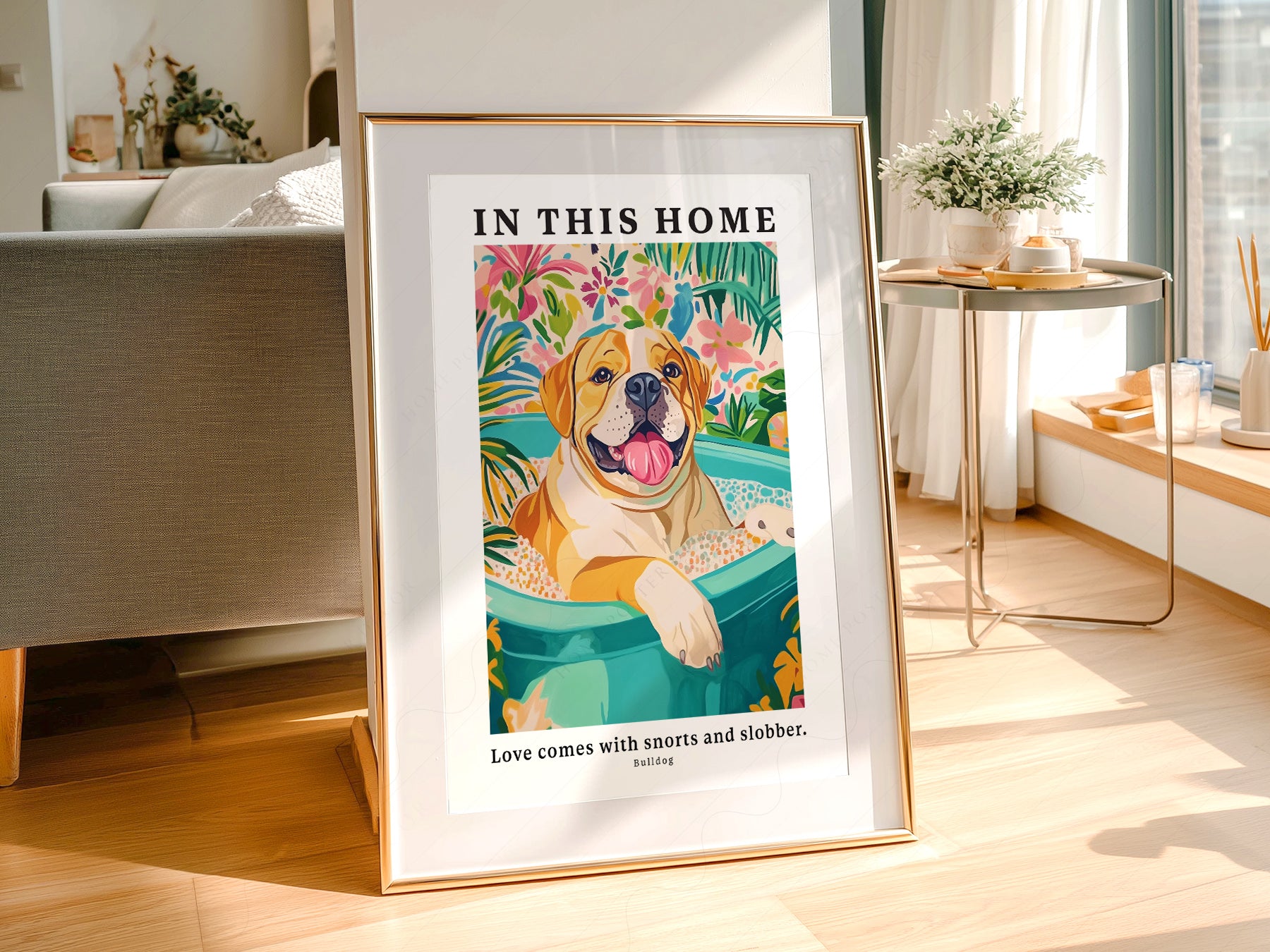 Gallery wall featuring Bulldog Wall fine art print