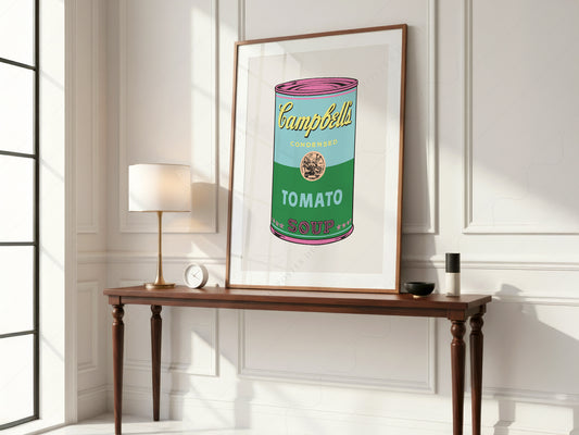 Andy Warhol, Tomato Cans, Campbell's Print (Green/Blue)