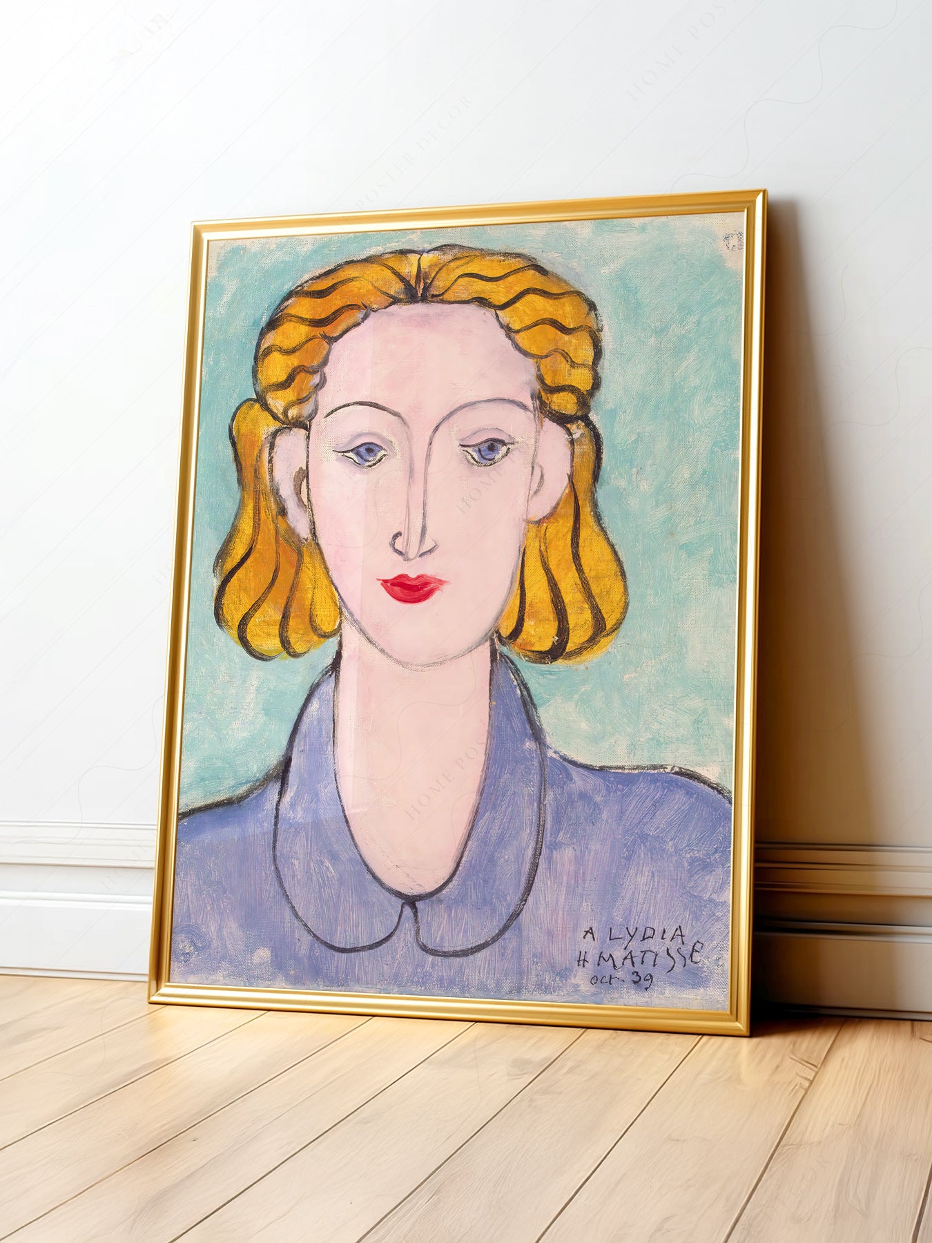 Henri Matisse Young Woman in a Blue Blouse Art Print – Modern Portrait Poster