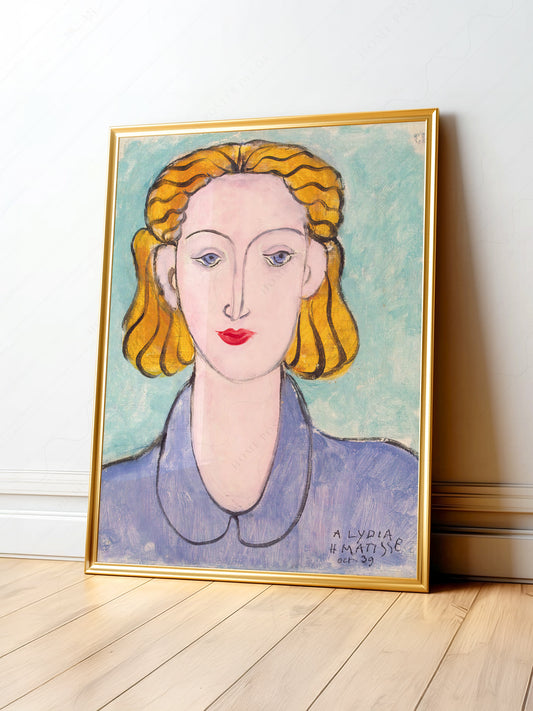 Henri Matisse Young Woman in a Blue Blouse Art Print – Modern Portrait Poster