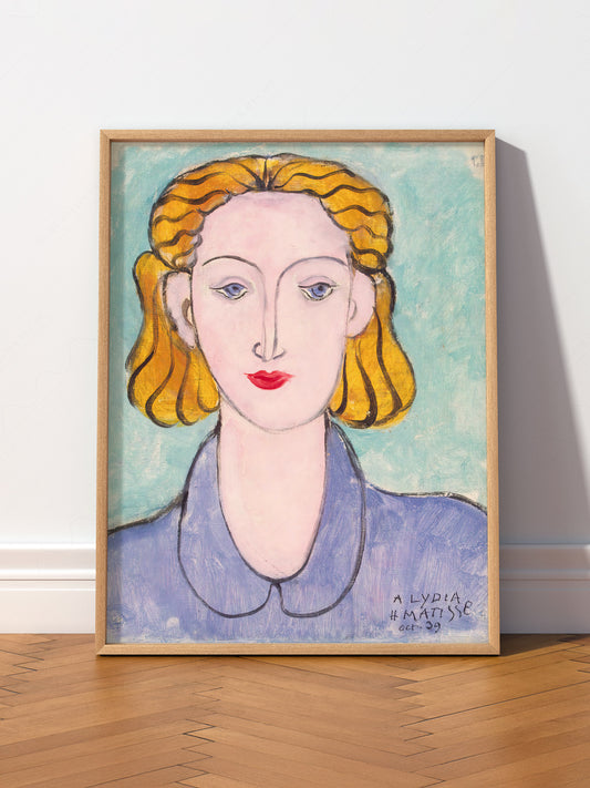 Henri Matisse Young Woman in a Blue Blouse Art Print – Modern Portrait Poster