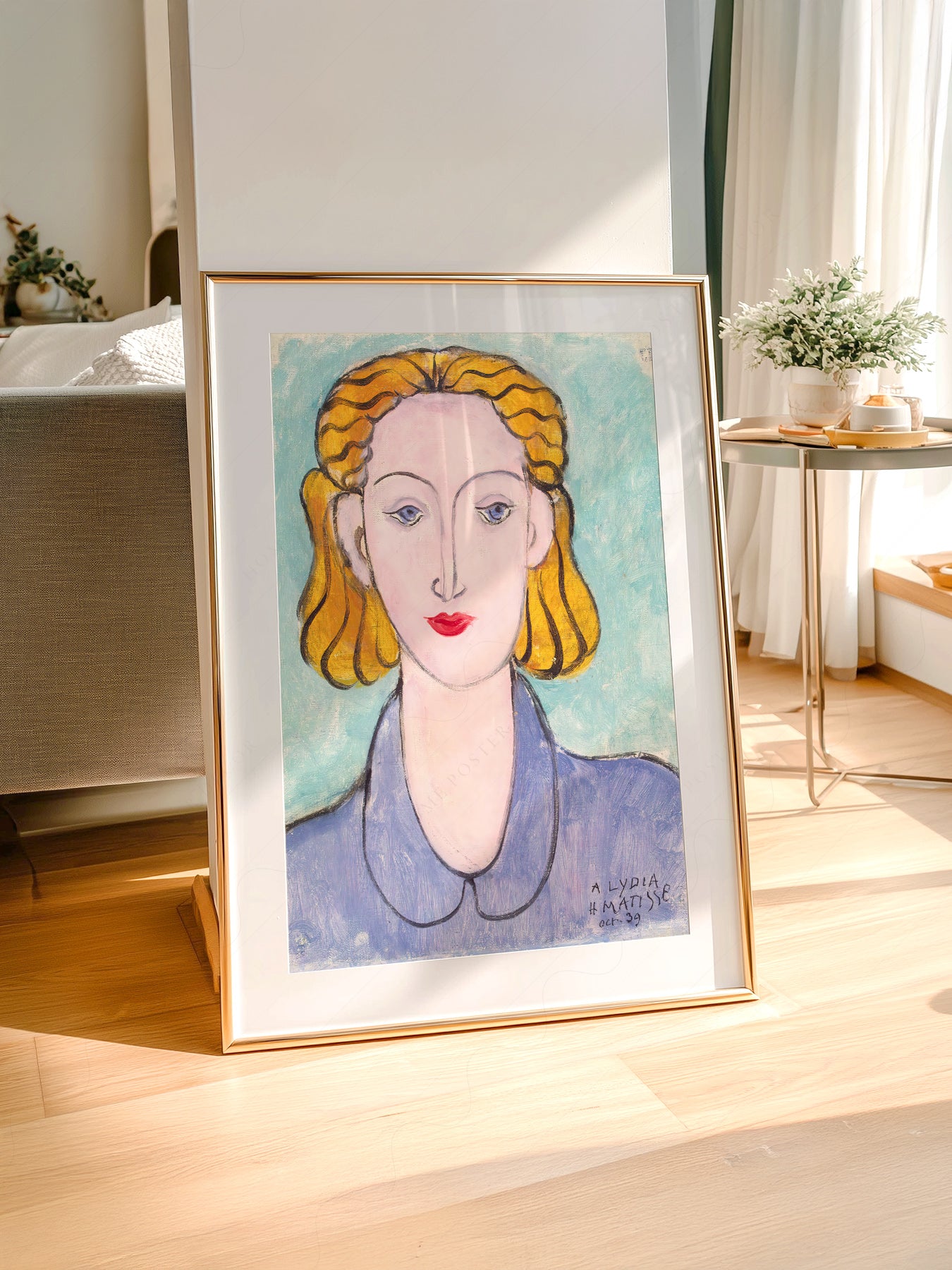 Henri Matisse Young Woman in a Blue Blouse Art Print – Modern Portrait Poster