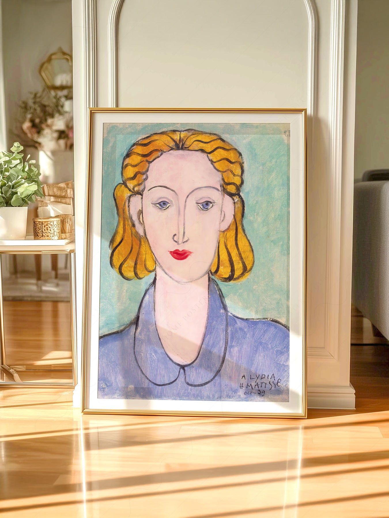 Henri Matisse Young Woman in a Blue Blouse Art Print – Modern Portrait Poster