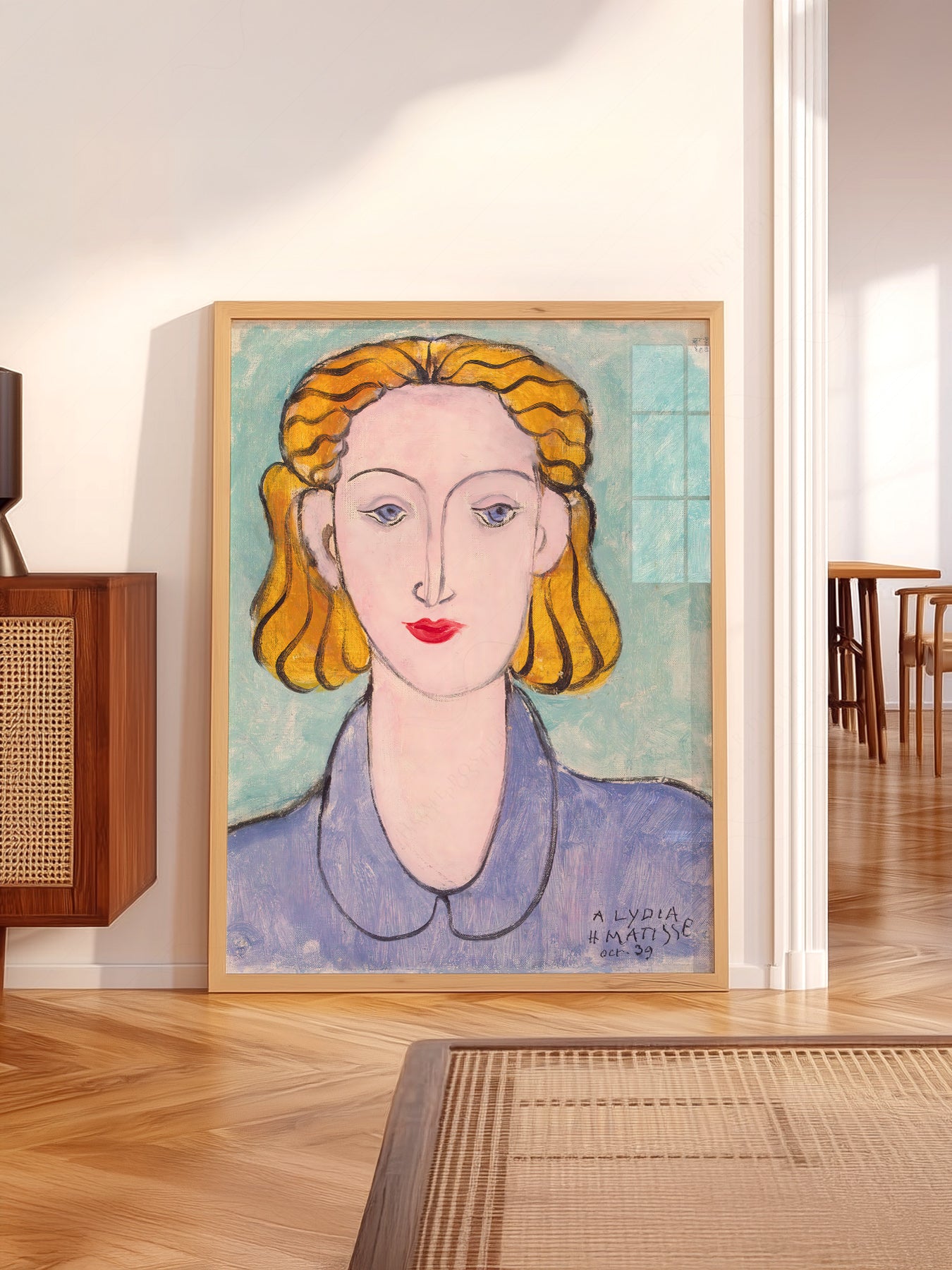 Henri Matisse Young Woman in a Blue Blouse Art Print – Modern Portrait Poster