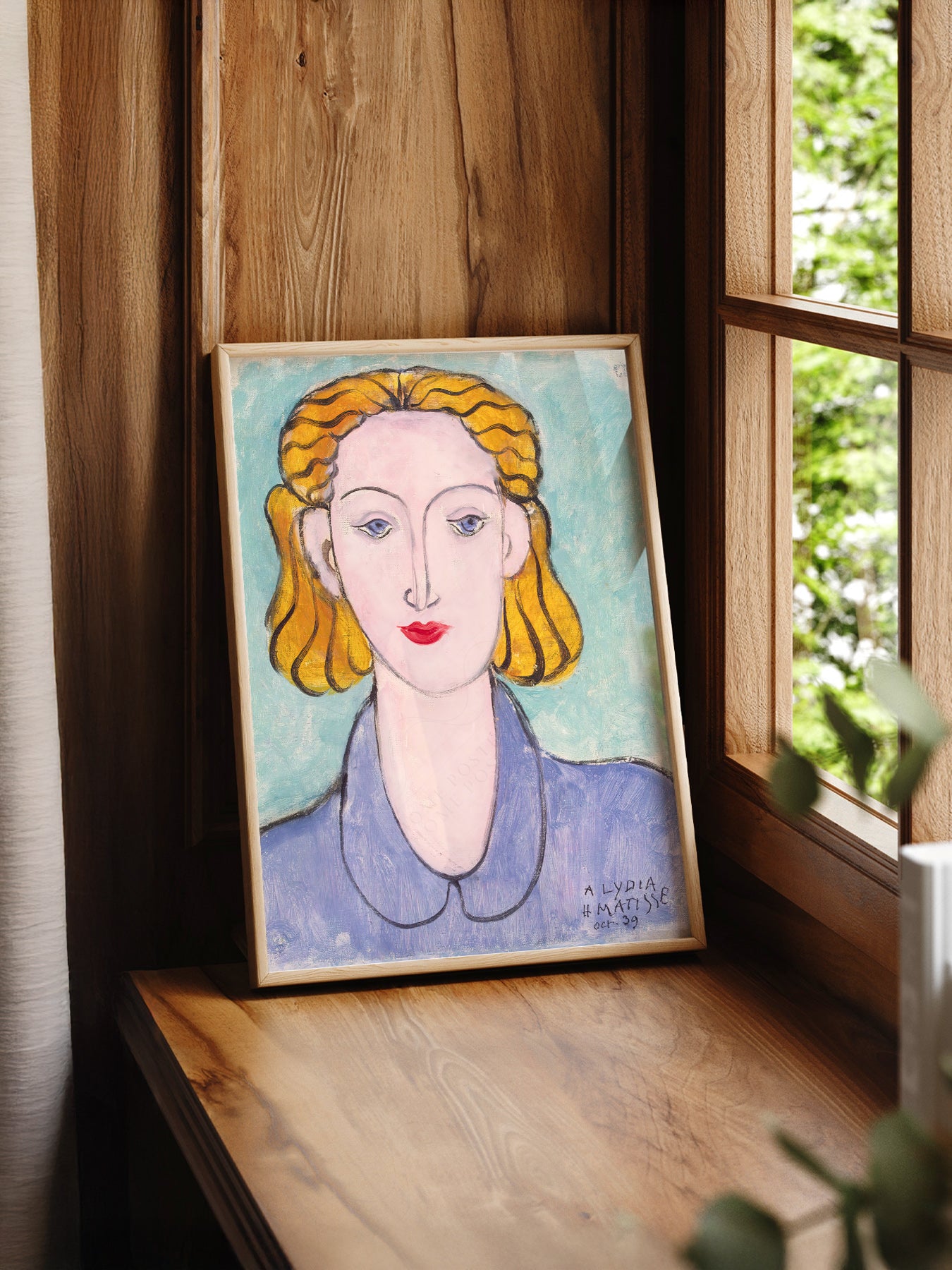 Henri Matisse Young Woman in a Blue Blouse Art Print – Modern Portrait Poster