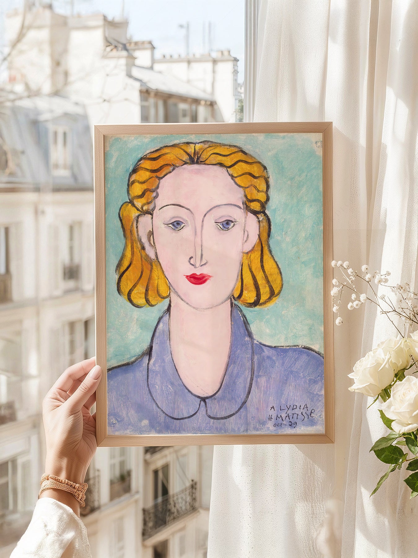 Henri Matisse Young Woman in a Blue Blouse Art Print – Modern Portrait Poster