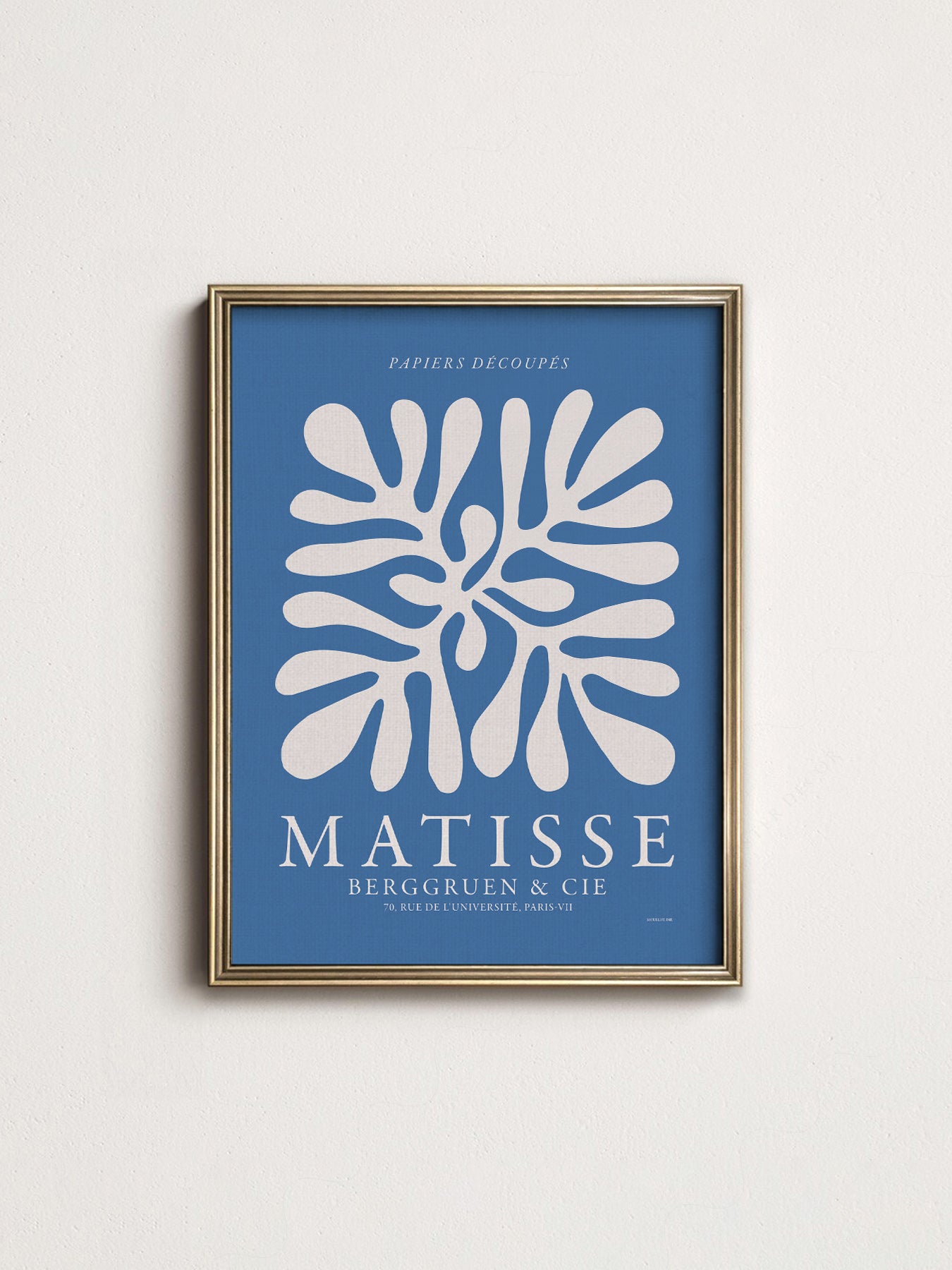 Henri Matisse Papiers Découpés Exhibition Poster – Blue Cut-Out Wall Art