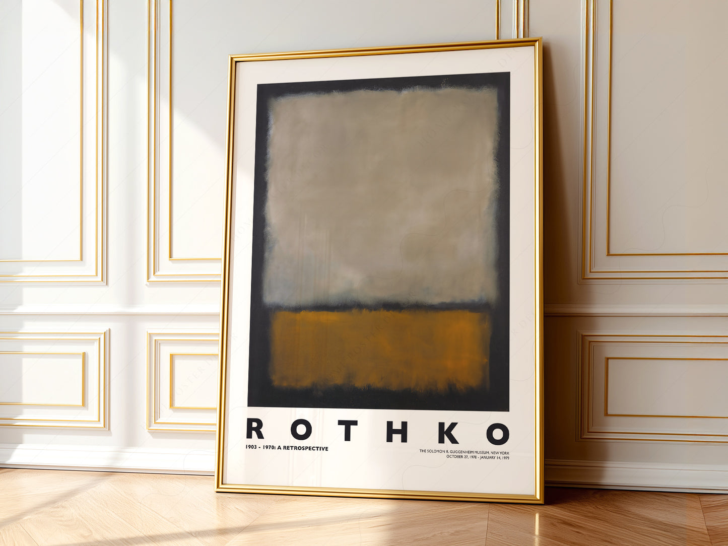Mark Rothko wall art in a cozy home study or reading room
