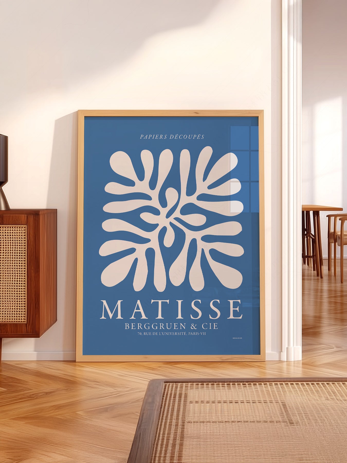 Henri Matisse Papiers Découpés Exhibition Poster – Blue Cut-Out Wall Art