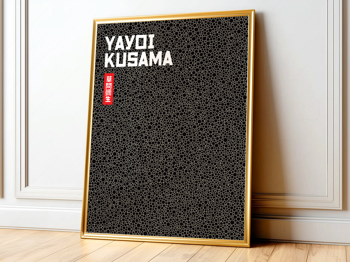 Yayoi Kusama Print, Contemporary Wall Decor, Black Dots