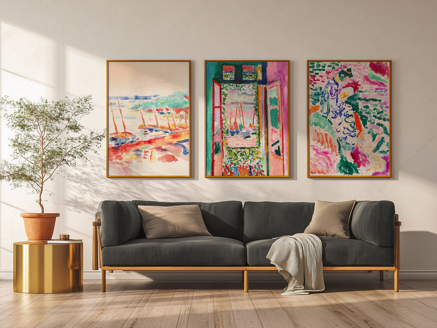 Multiple size options for Henri Matisse Gallery Wall Set of 3 wall art print display