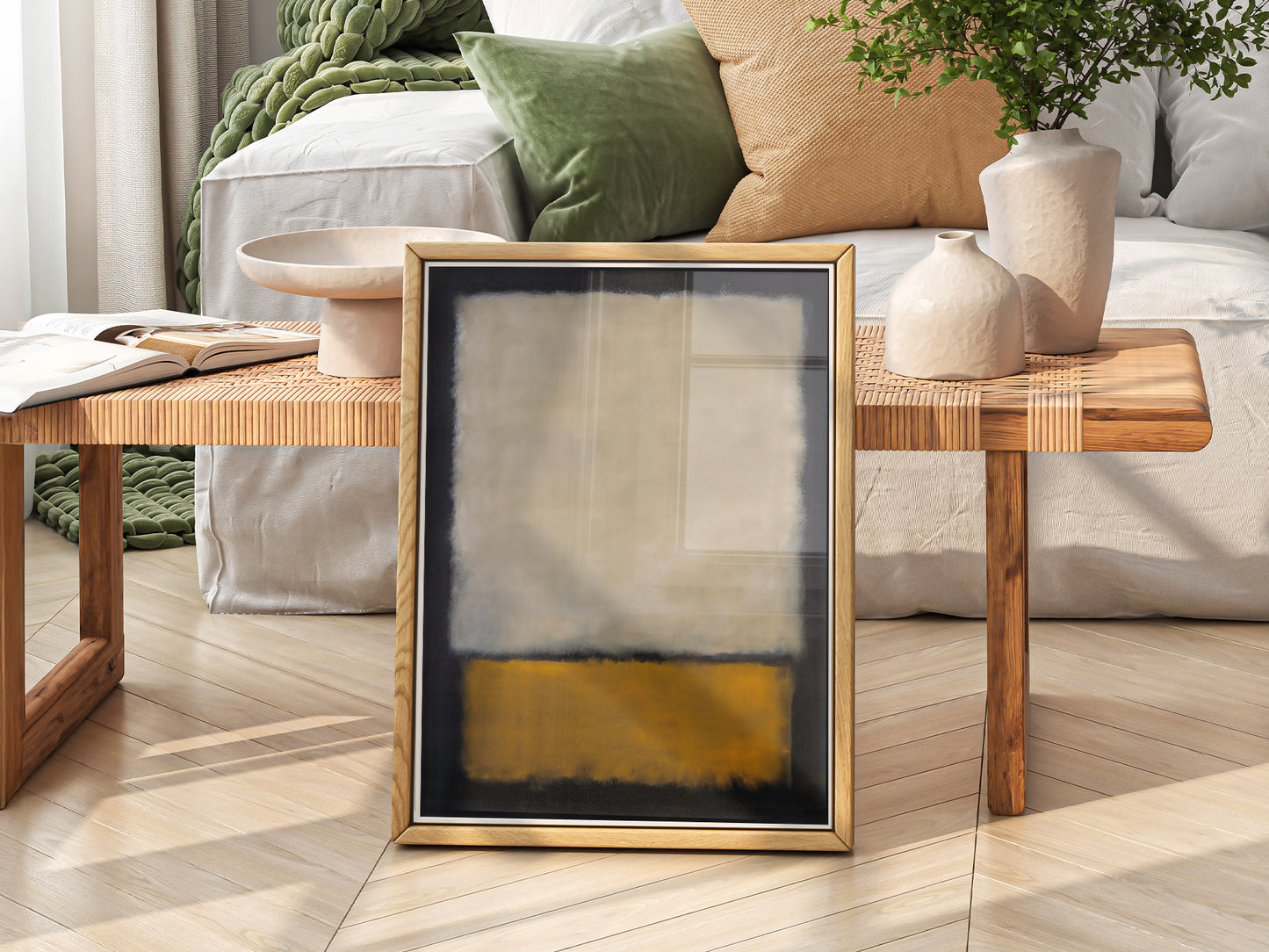 Multiple size options for Mark Rothko Untitled wall art print display