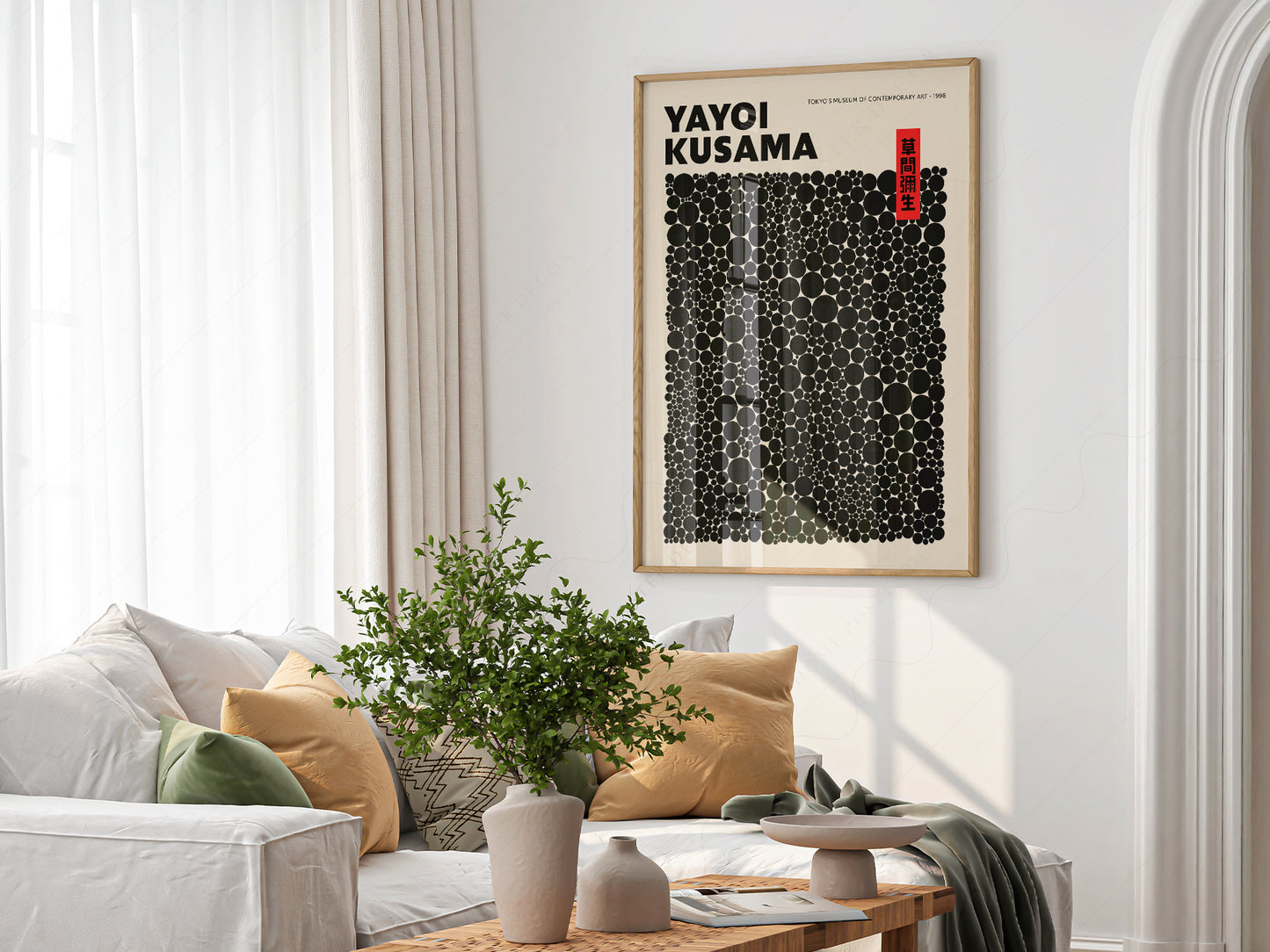 Yayoi Kusama Print, Contemporary Wall Decor, Exhibition Poster