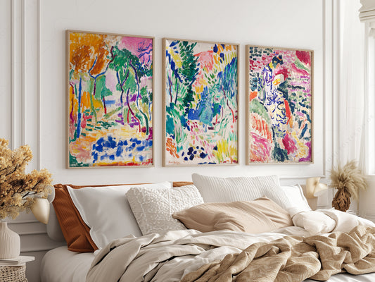 Henri Matisse Gallery Wall, Set of 3 Prints, Colorful abstract wall decor
