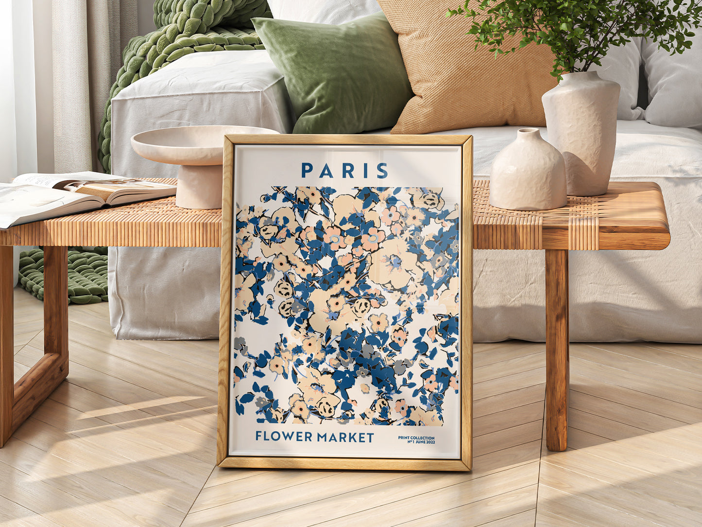 Flower Market Paris, Gift Idea, Floral Wall Art