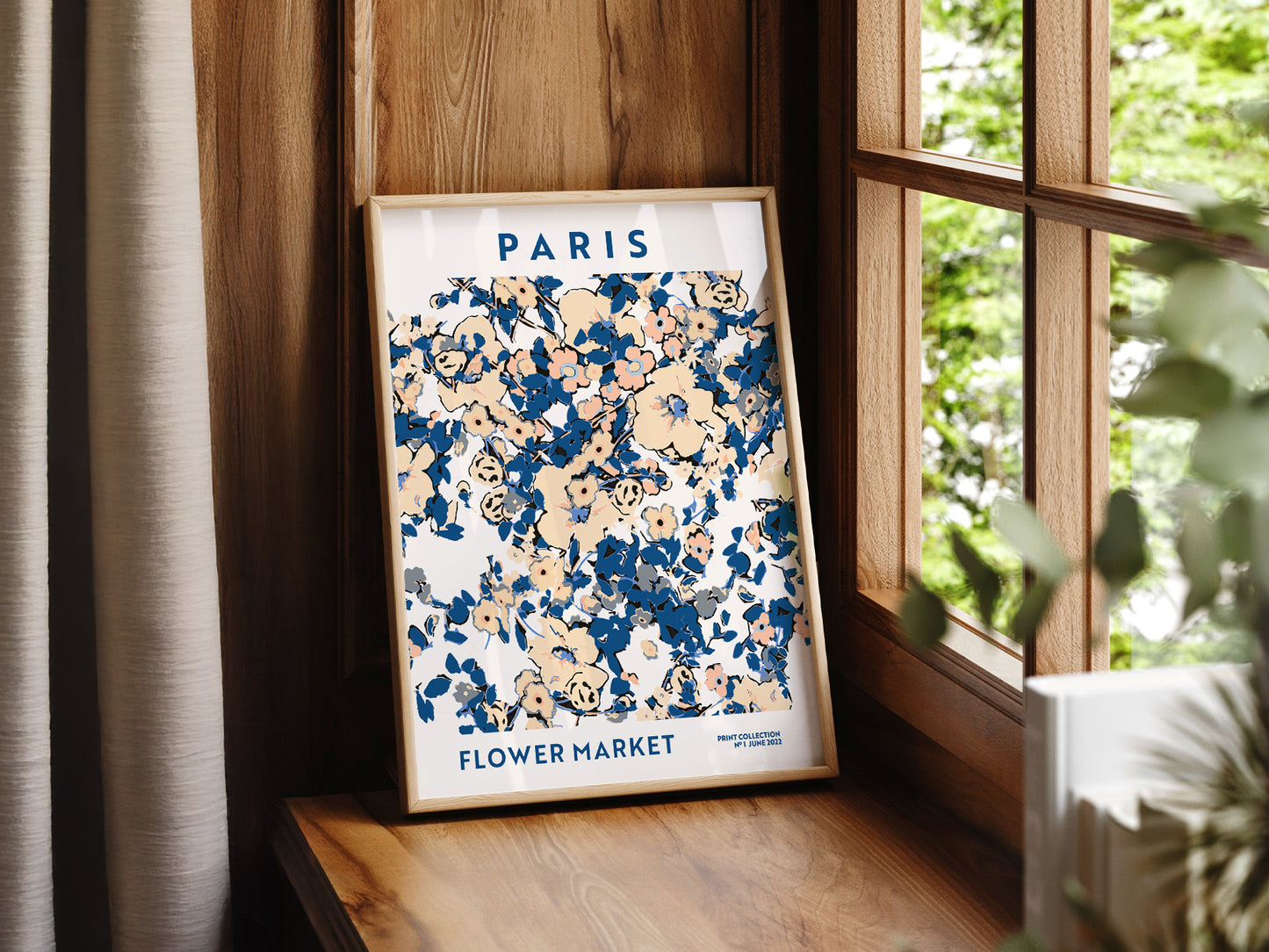 Flower Market Paris, Gift Idea, Floral Wall Art
