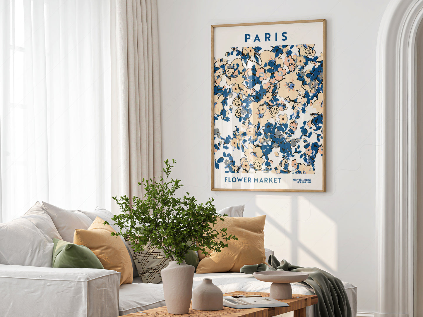 Flower Market Paris, Gift Idea, Floral Wall Art