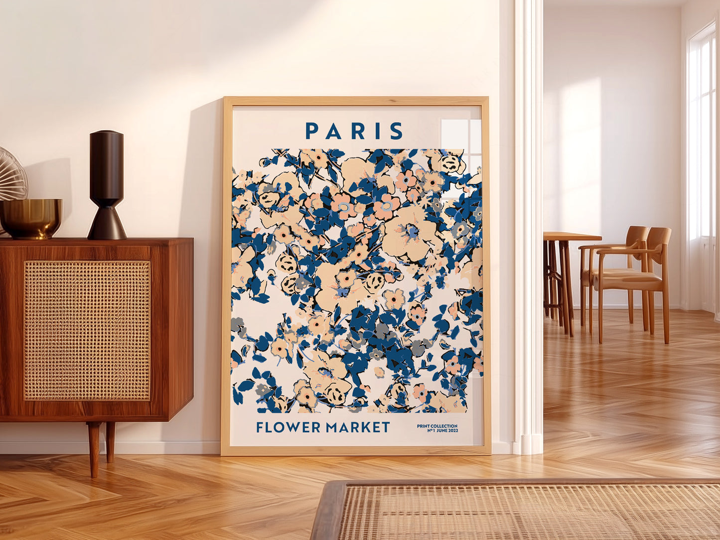 Flower Market Paris, Gift Idea, Floral Wall Art