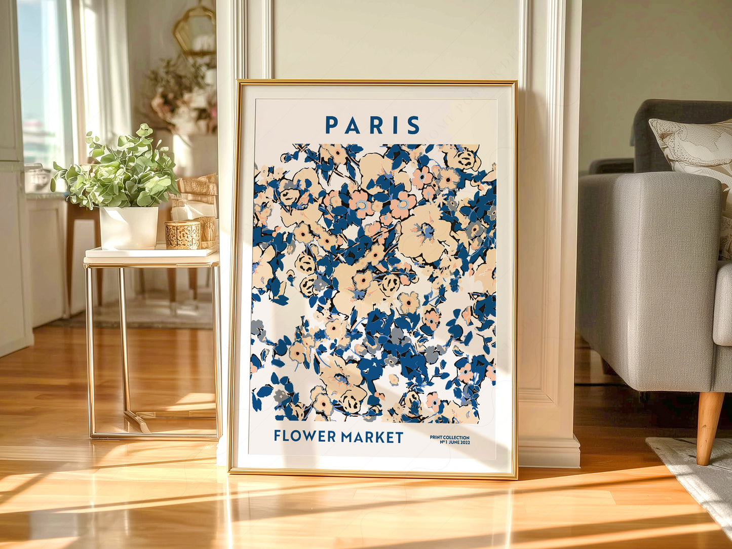 Flower Market Paris, Gift Idea, Floral Wall Art