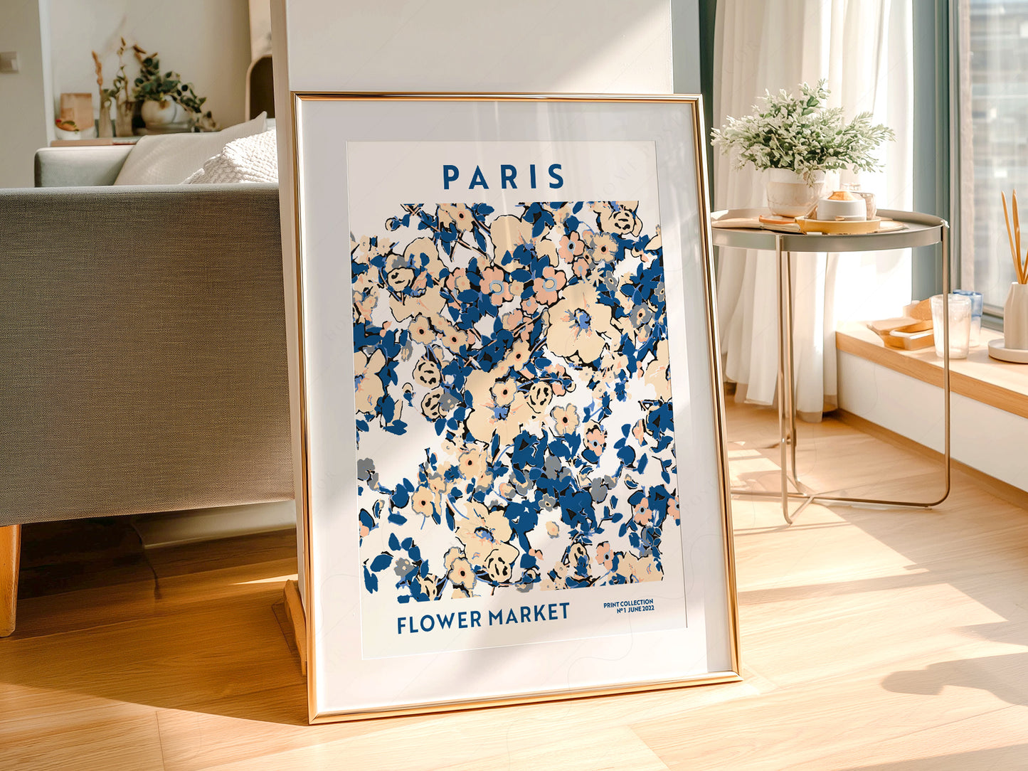 Flower Market Paris, Gift Idea, Floral Wall Art