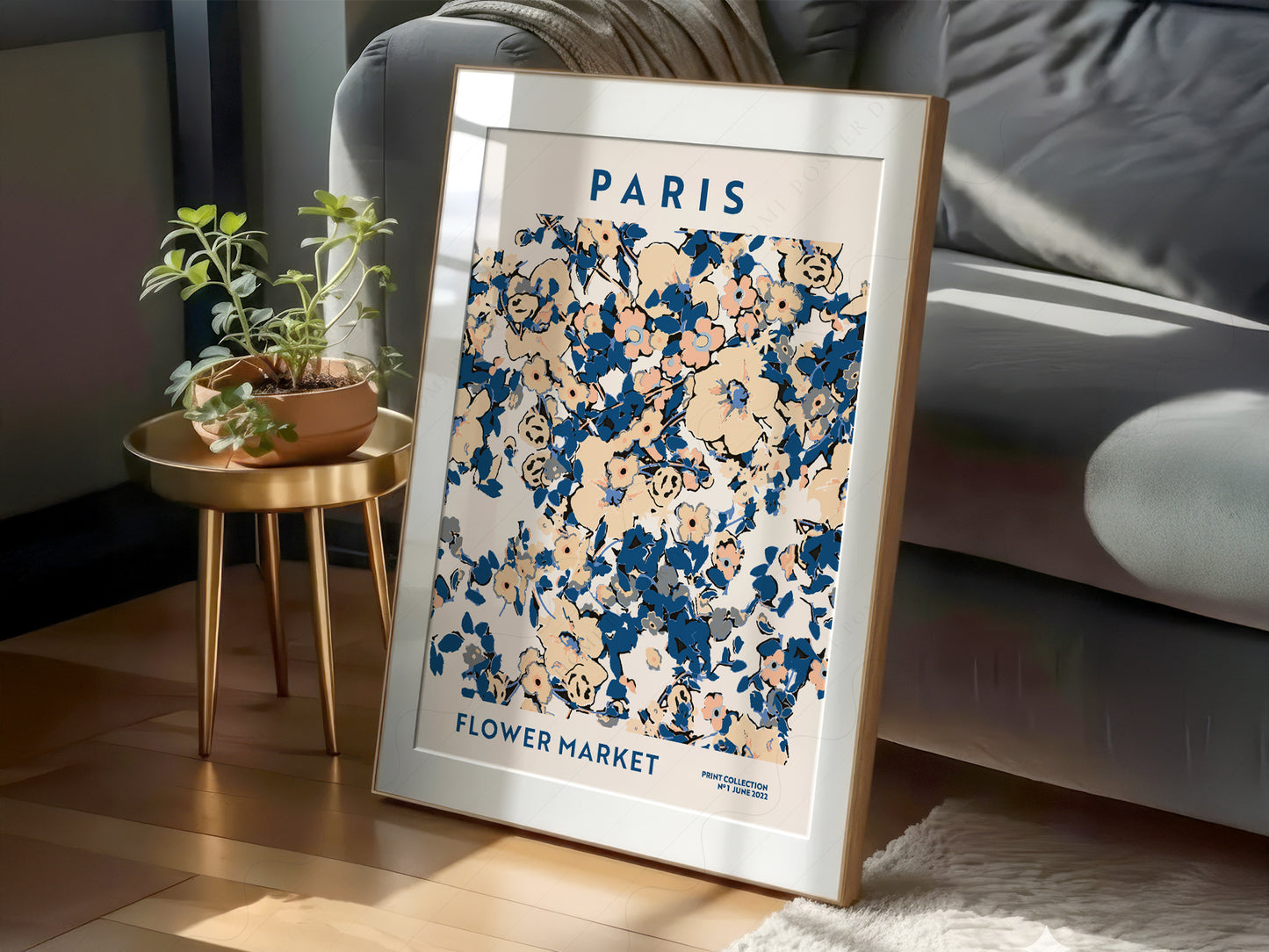 Flower Market Paris, Gift Idea, Floral Wall Art