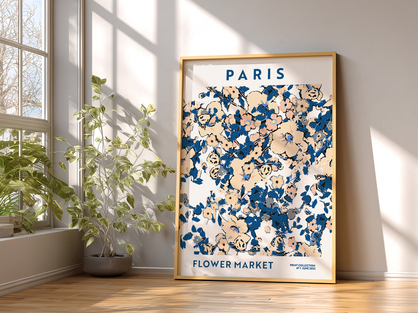 Flower Market Paris, Gift Idea, Floral Wall Art