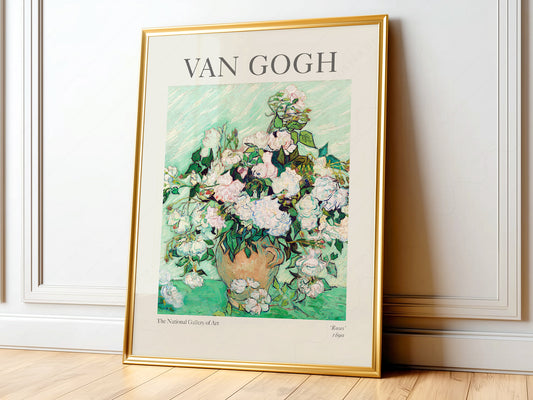 Van Gogh Poster, Roses 1890, Famous artist