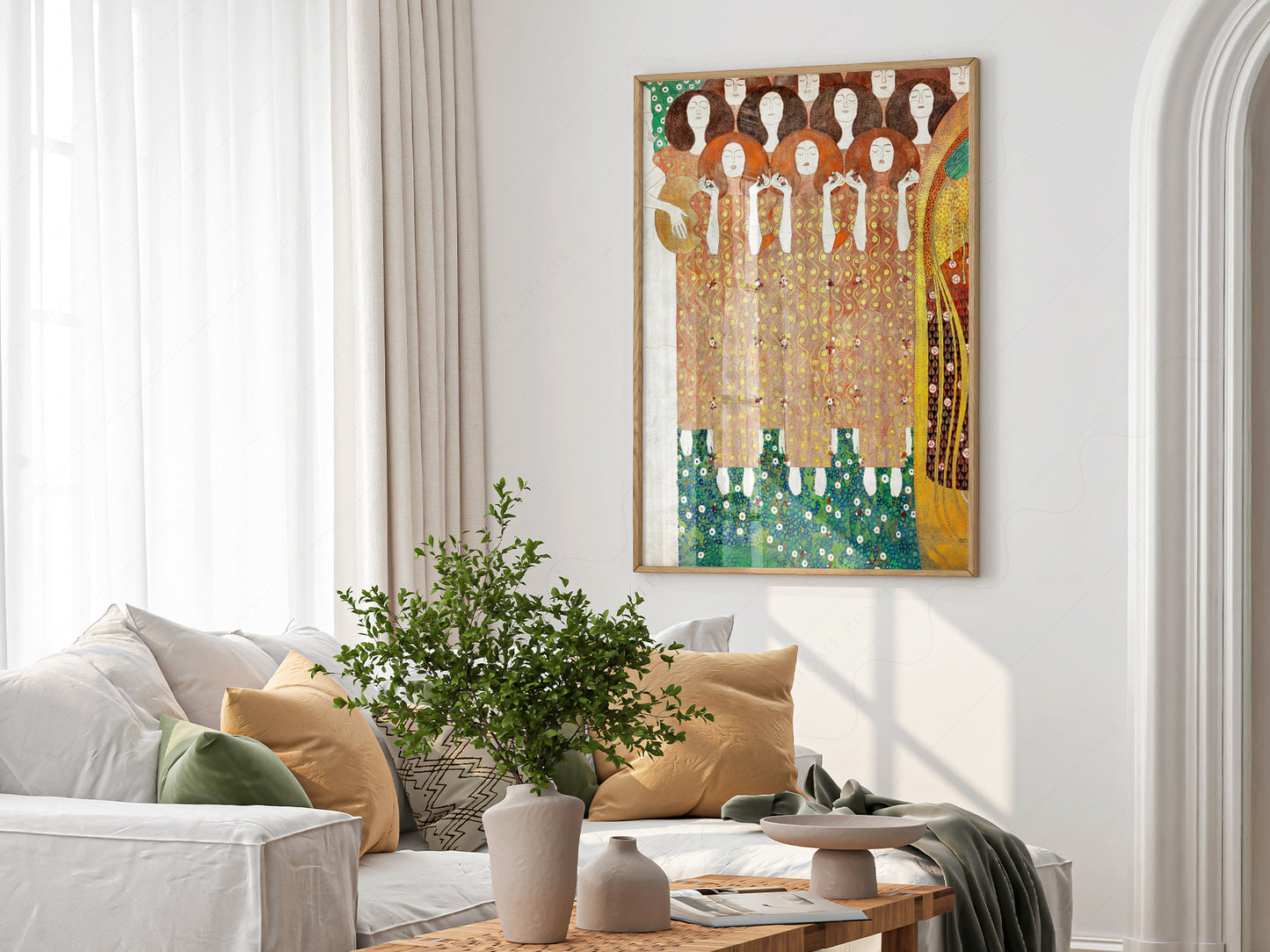 Gustav Klimt Print, Beethoven Frieze Poster, Fine Art Print