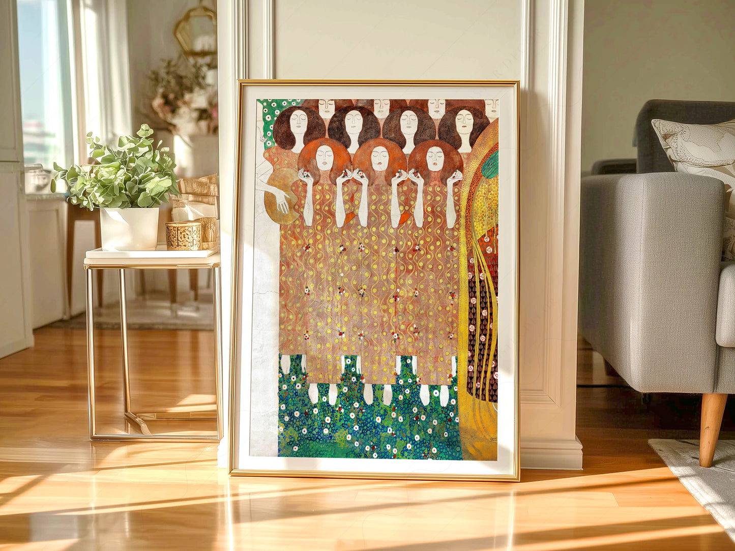 Gustav Klimt Print, Beethoven Frieze Poster, Fine Art Print