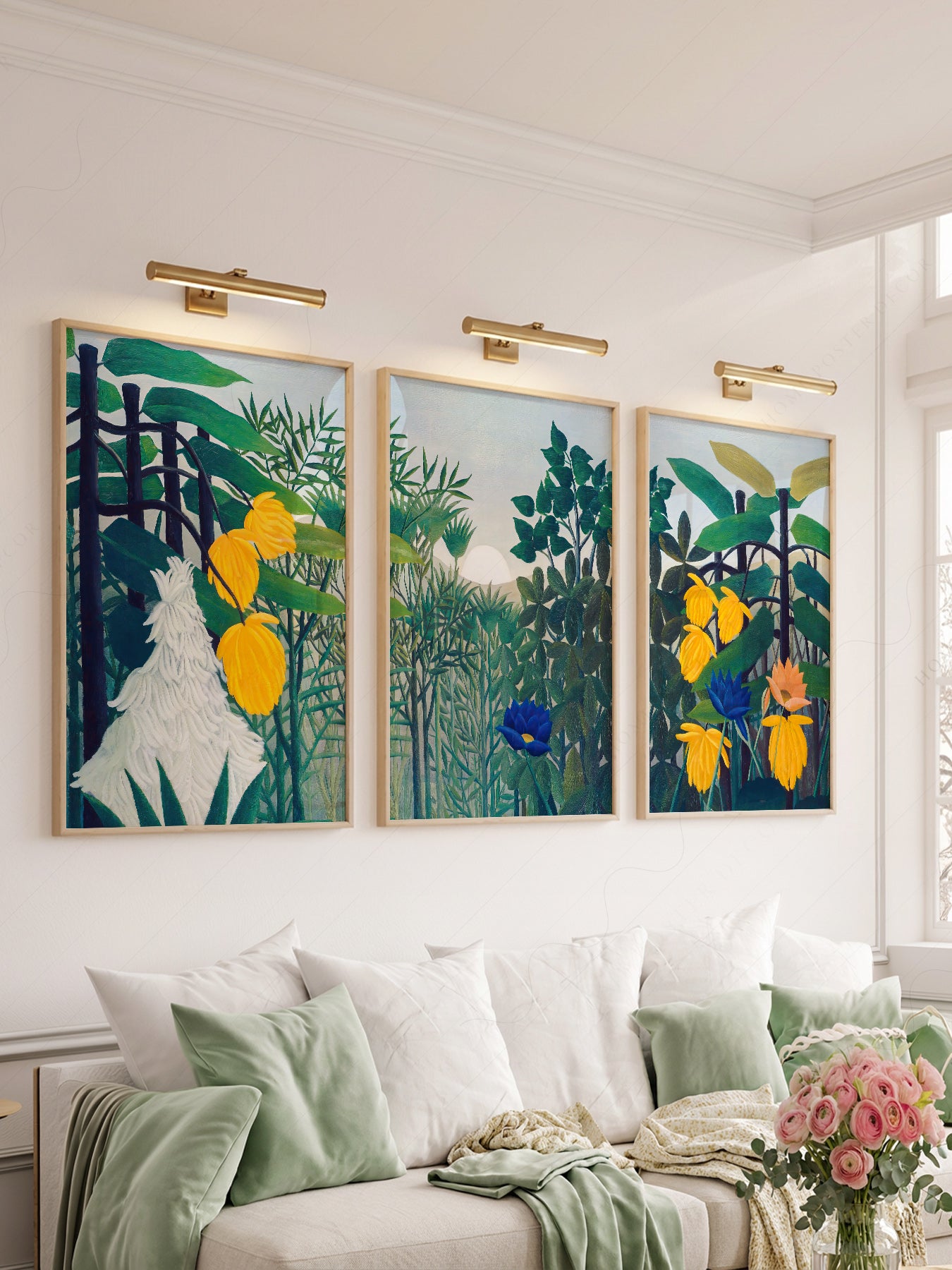 Close-up of Henri Rousseau The Repast of the Lion archival print on Premium Matte Paper