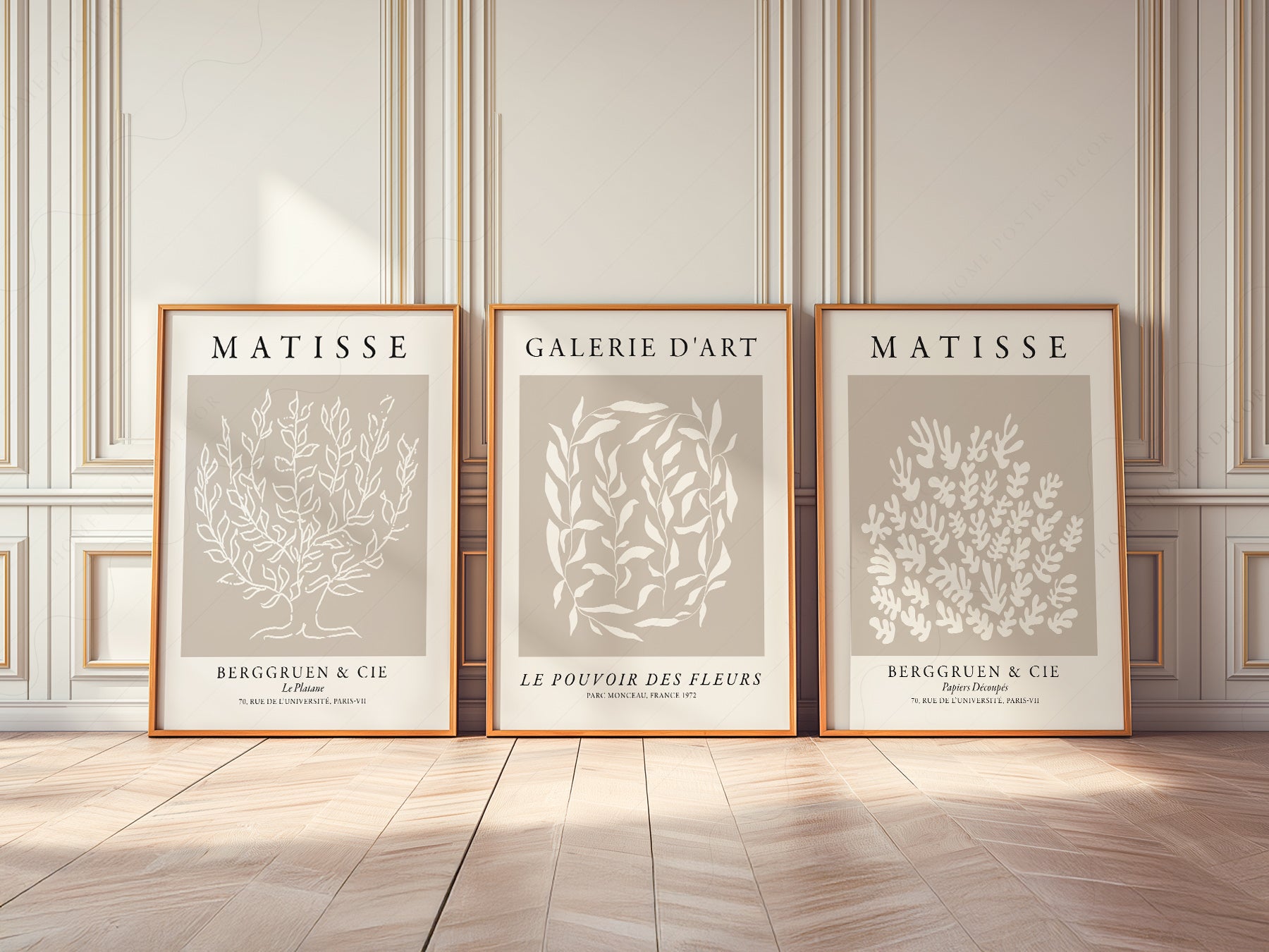 Henri Matisse Set of 3 Prints print on 100% Cotton Matte Paper – texture detail