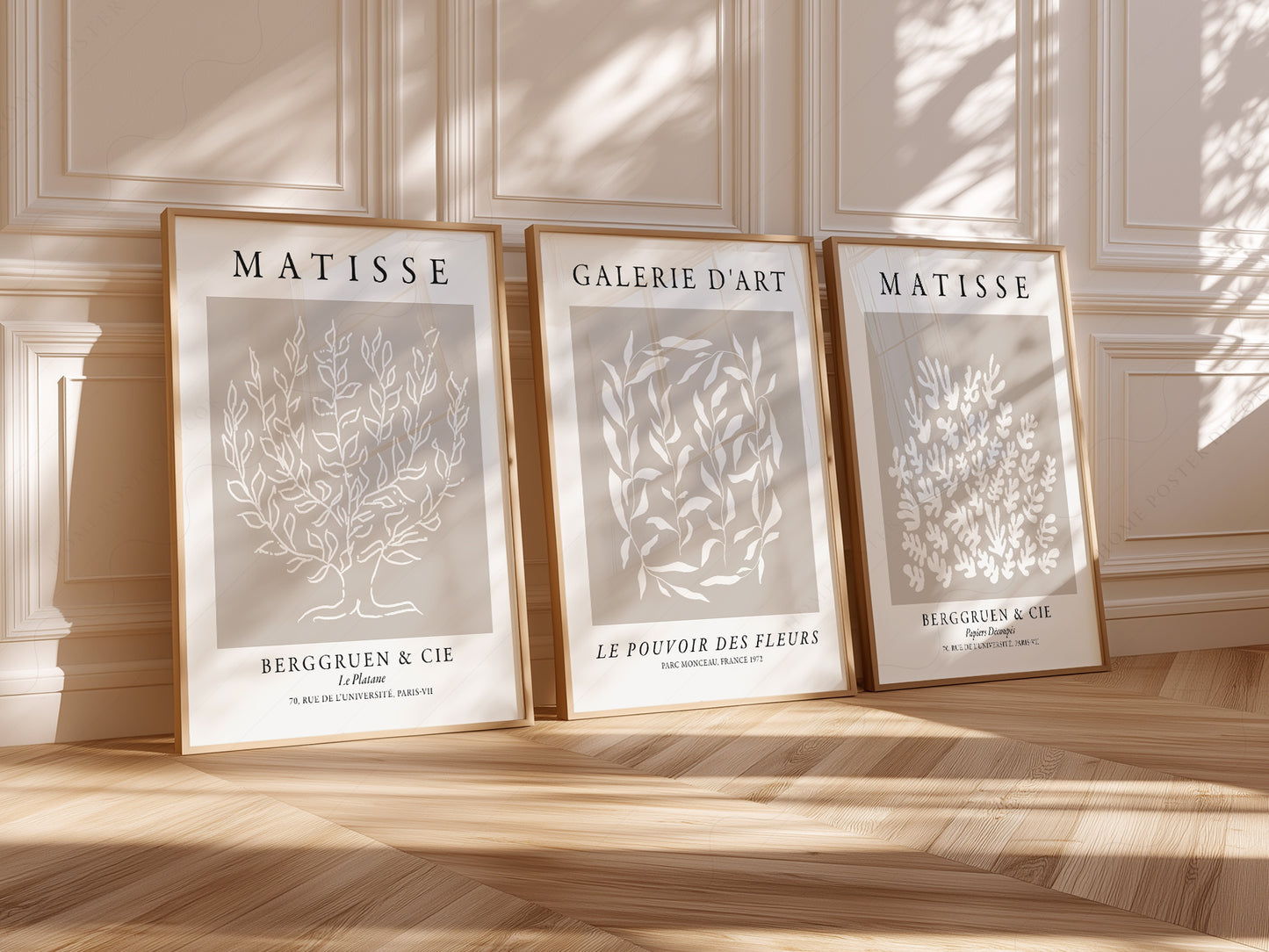 Close-up of Henri Matisse Set of 3 Prints archival print on Premium Matte Paper